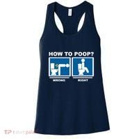 How To Poop Wrong Right Funny Meme Women's Tank Top thumb 0
