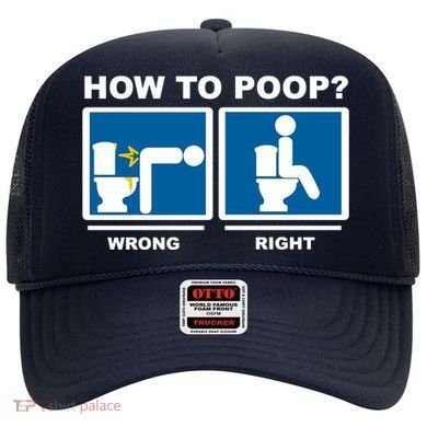 How To Poop Wrong Right Funny Meme Hat