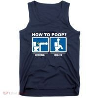 How To Poop Wrong Right Funny Meme Tank Top thumb 0