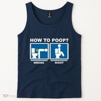 How To Poop Wrong Right Funny Meme Tank Top thumb 2
