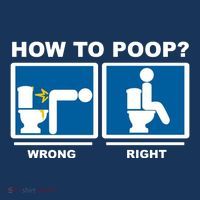 How To Poop Wrong Right Funny Meme Women's Long Sleeve Shirt thumb 2