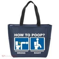 How To Poop Wrong Right Funny Meme Tote Bag thumb 0
