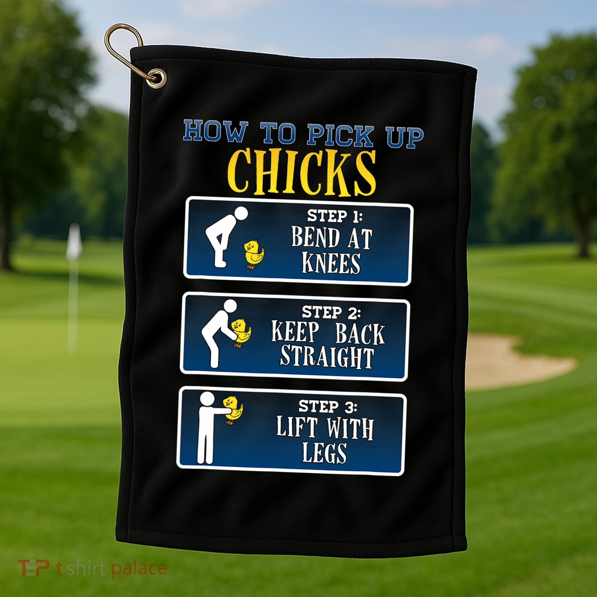 How To Pick Up Chicks Funny Chicken Golf Towel
