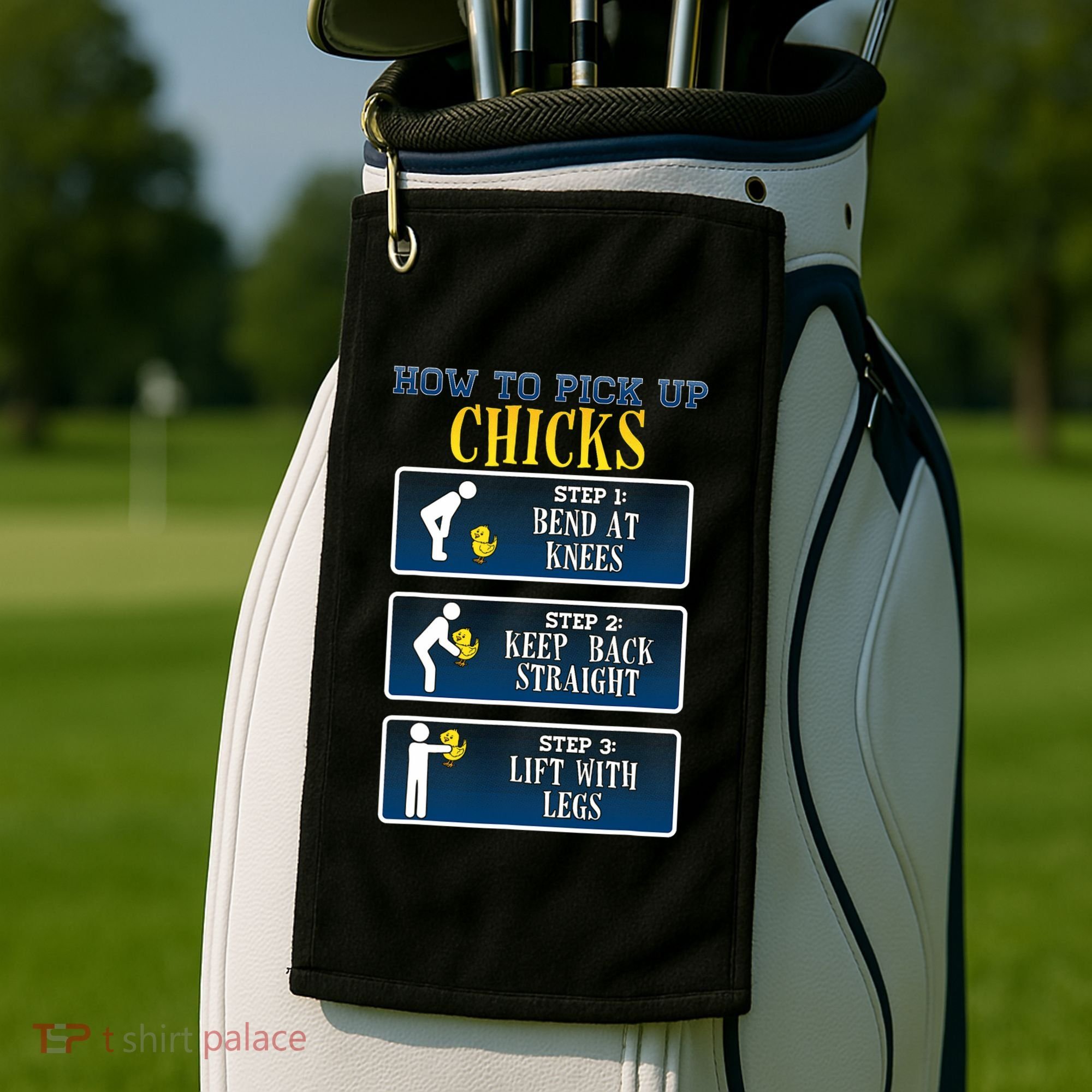 How To Pick Up Chicks Funny Chicken Golf Towel