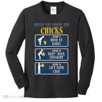 How To Pick Up Chicks Funny Chicken Kids Long Sleeve Shirt thumb 0