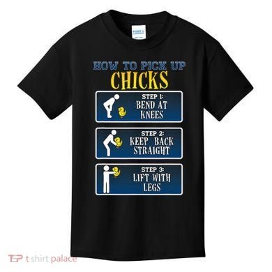 How To Pick Up Chicks Funny Chicken Kids T-Shirt