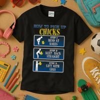 How To Pick Up Chicks Funny Chicken Kids T-Shirt thumb 3