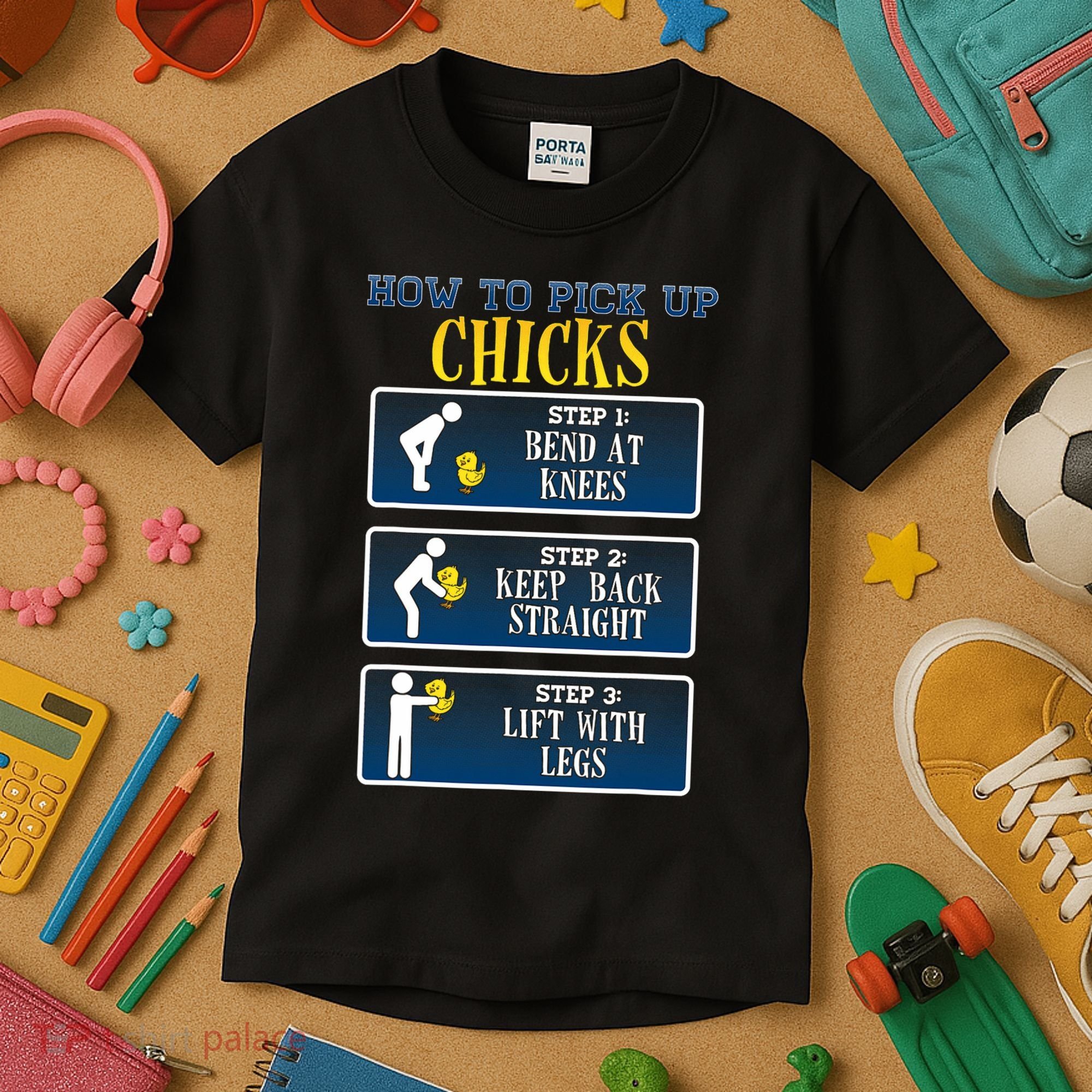 How To Pick Up Chicks Funny Chicken Kids T-Shirt