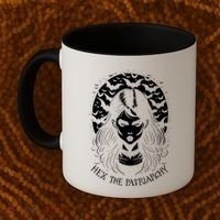 Hex The Patriarchy Feminist Witch Goth Halloween Moon Funny Gift Coffee Mug thumb 2