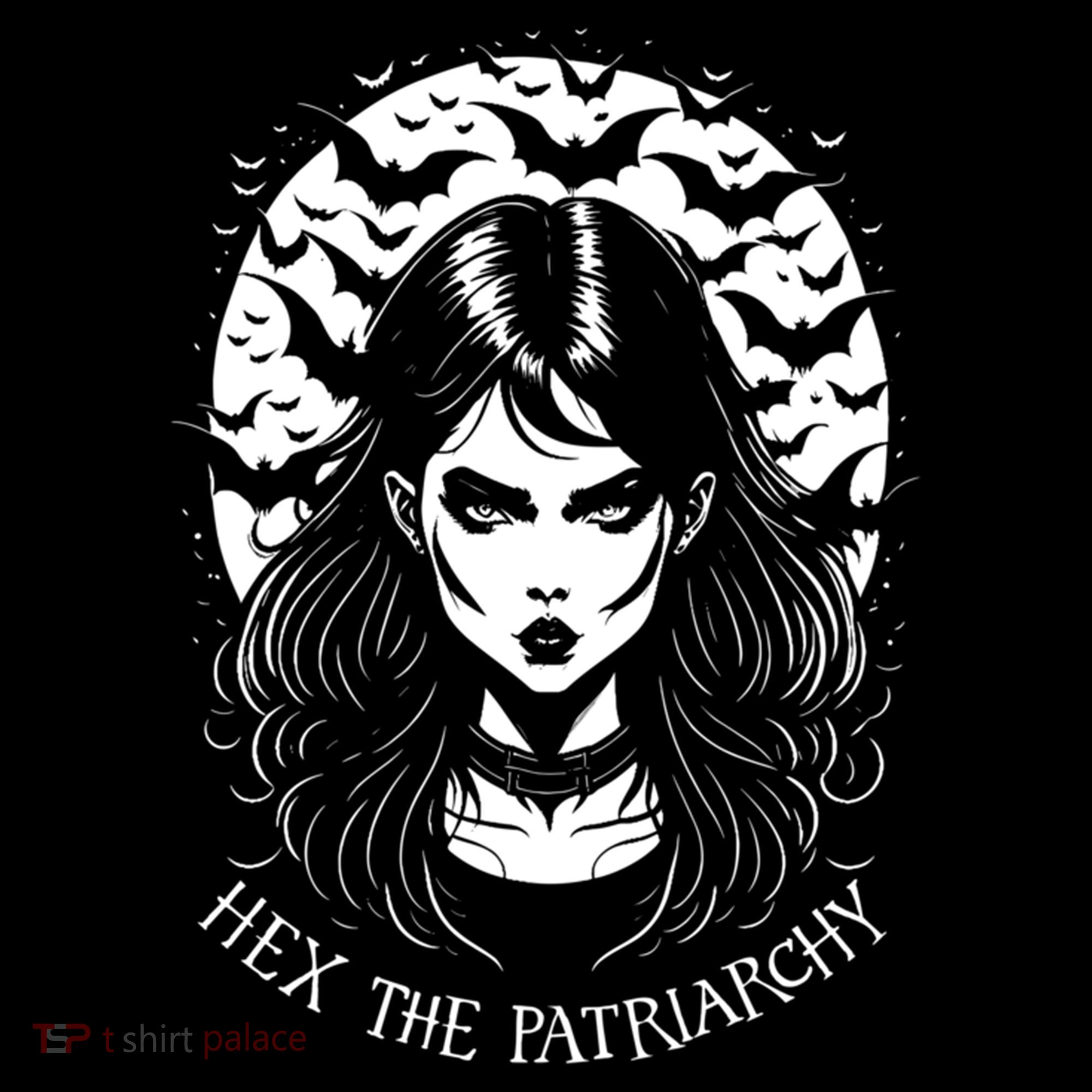 Hex The Patriarchy Feminist Witch Goth Halloween Moon Funny Gift Women's Hoodie