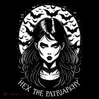 Hex The Patriarchy Feminist Witch Goth Halloween Moon Funny Gift Ornament thumb 1