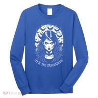 Hex The Patriarchy Feminist Witch Goth Halloween Moon Funny Gift Long Sleeve Shirt thumb 0