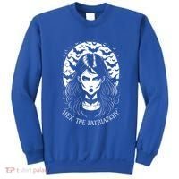 Hex The Patriarchy Feminist Witch Goth Halloween Moon Funny Gift Sweatshirt thumb 0