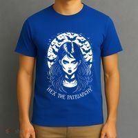 Hex The Patriarchy Feminist Witch Goth Halloween Moon Funny Gift T-Shirt thumb 3