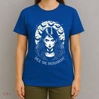 Hex The Patriarchy Feminist Witch Goth Halloween Moon Funny Gift T-Shirt thumb 4