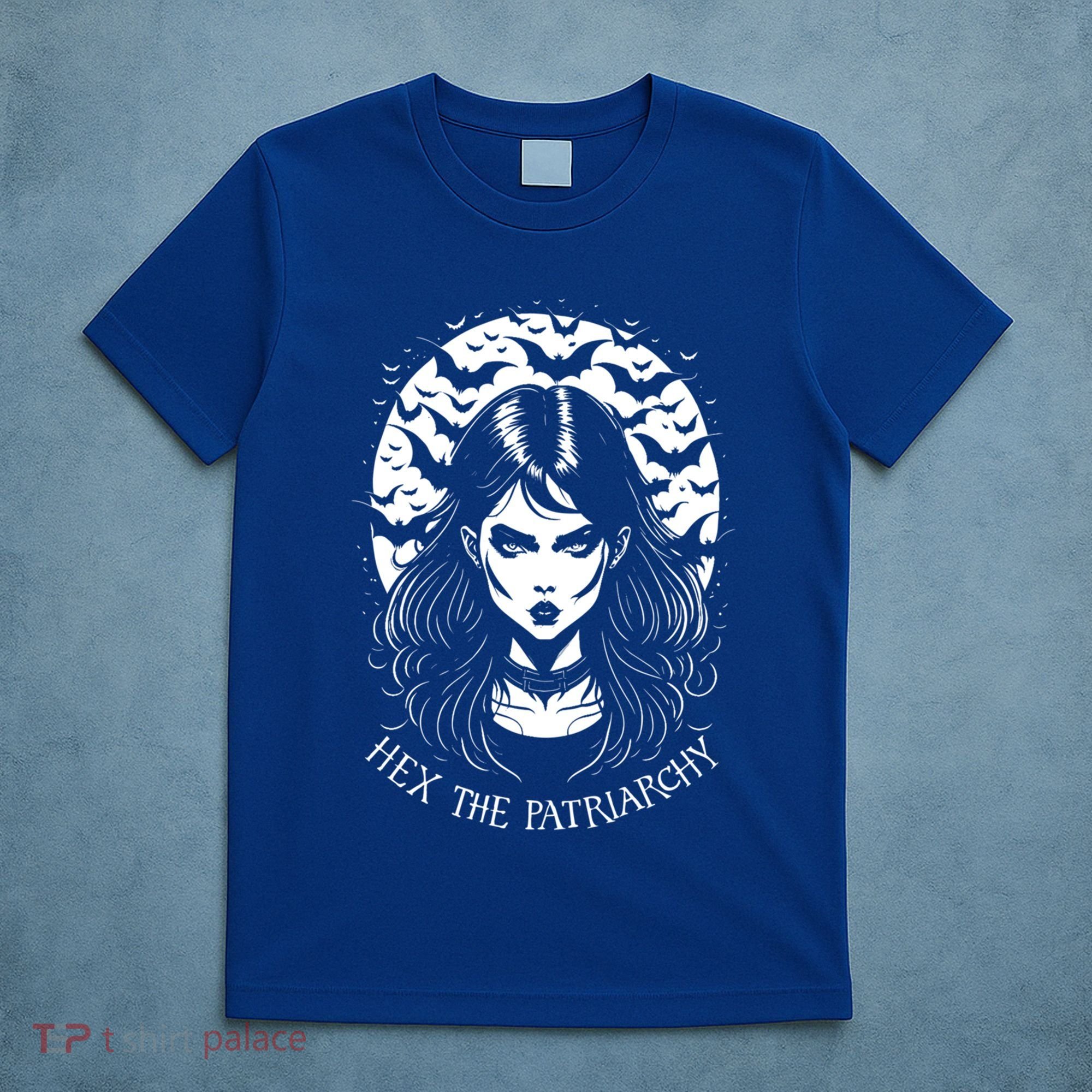 Hex The Patriarchy Feminist Witch Goth Halloween Moon Funny Gift T-Shirt