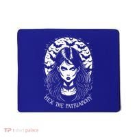 Hex The Patriarchy Feminist Witch Goth Halloween Moon Funny Gift Mousepad thumb 0