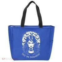 Hex The Patriarchy Feminist Witch Goth Halloween Moon Funny Gift Tote Bag thumb 0
