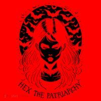 Hex The Patriarchy Feminist Witch Goth Halloween Moon Funny Gift Santa Hat thumb 1