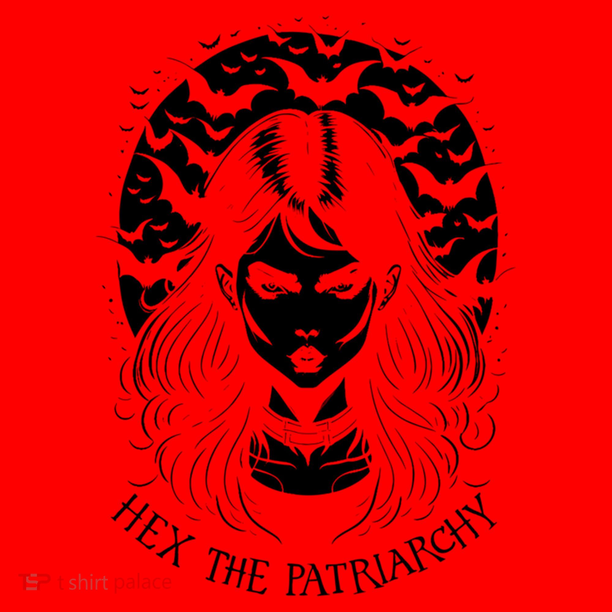 Hex The Patriarchy Feminist Witch Goth Halloween Moon Funny Gift Santa Hat
