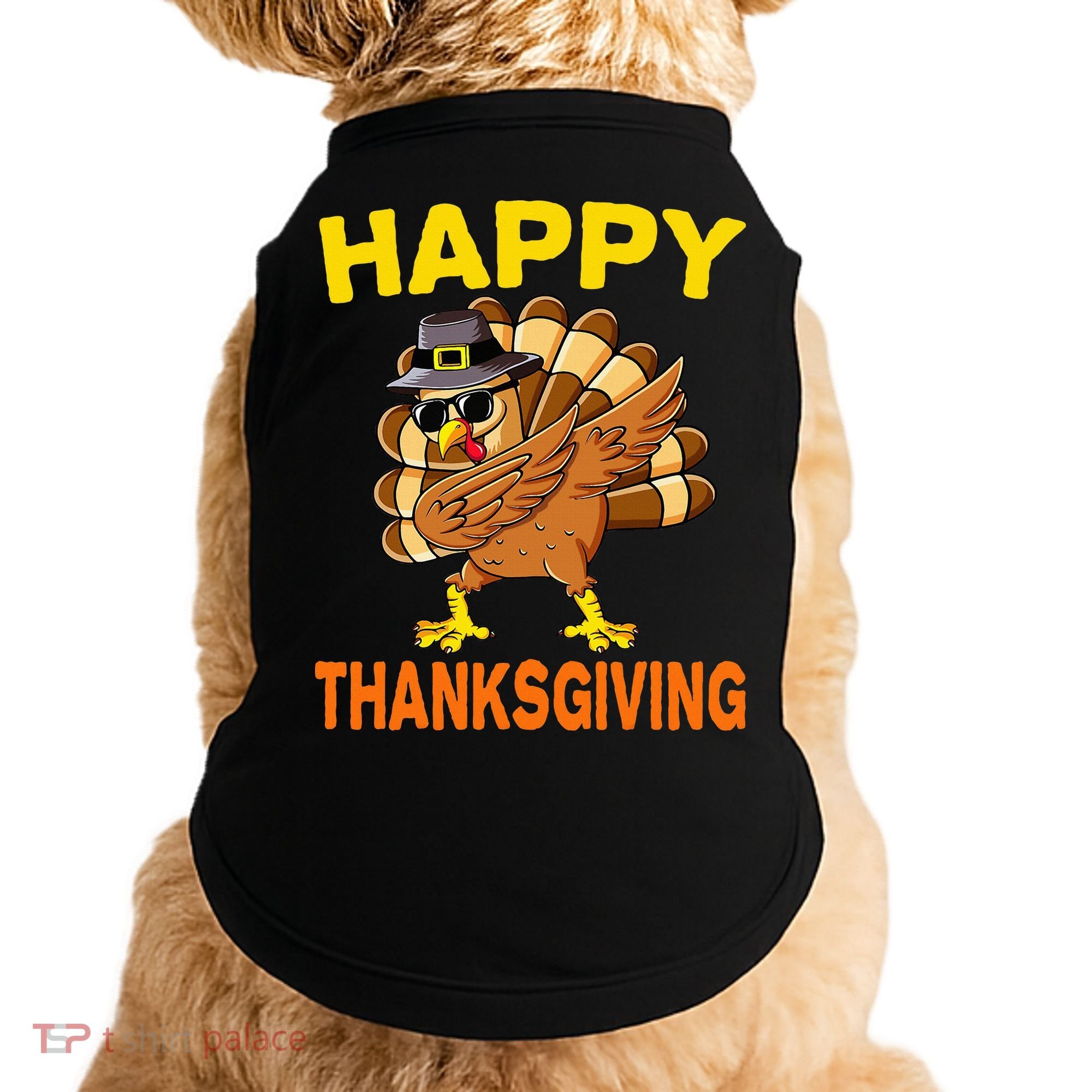 Happy Thanksgiving Pilgrim Turkey Doggie Tank