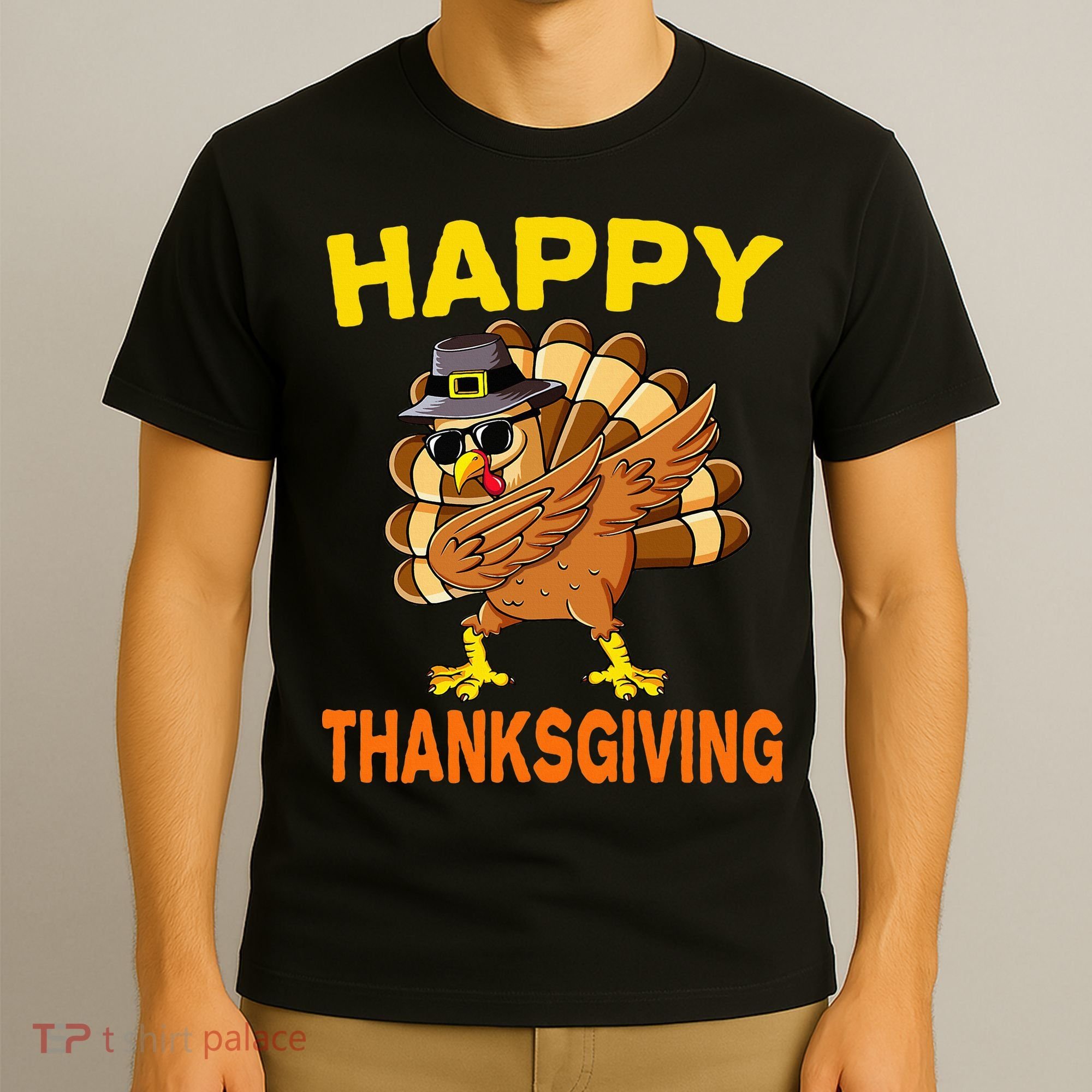 Happy Thanksgiving Pilgrim Turkey T-Shirt