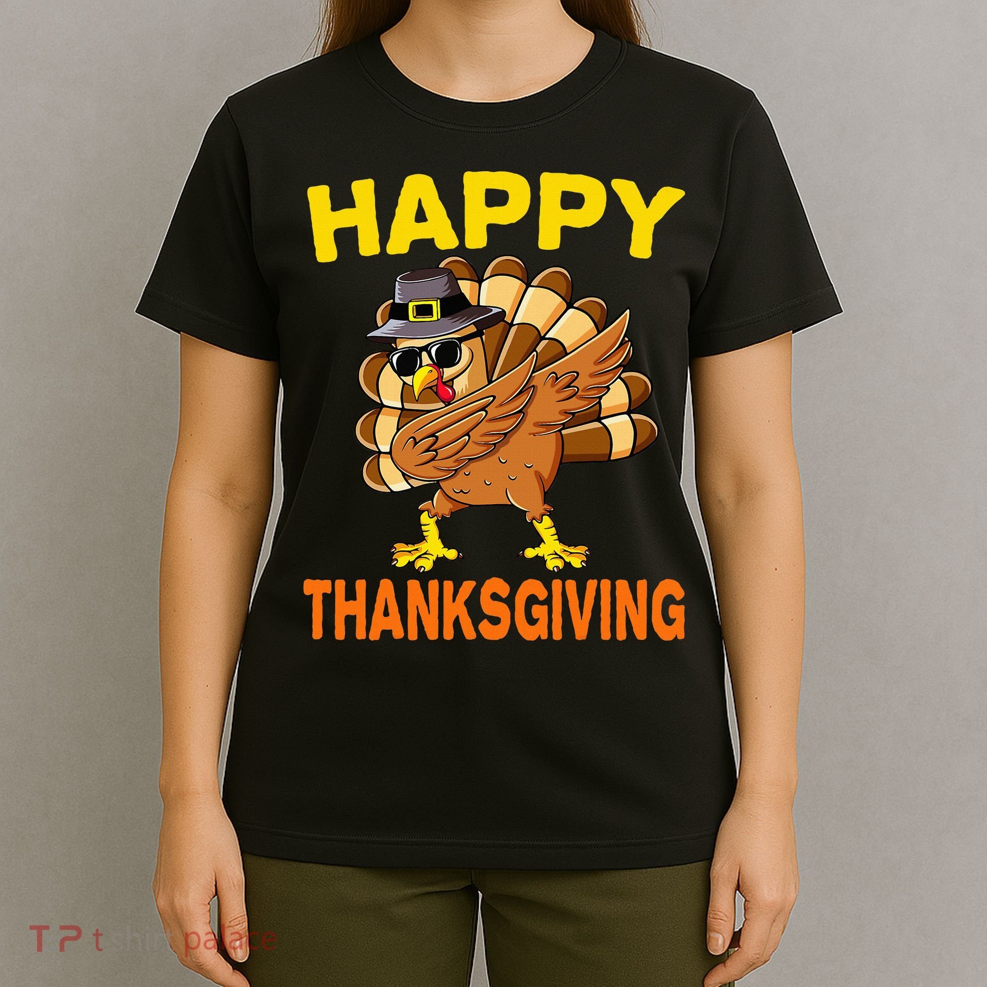 Happy Thanksgiving Pilgrim Turkey T-Shirt