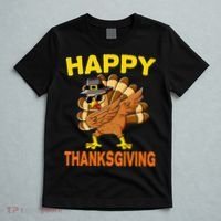 Happy Thanksgiving Pilgrim Turkey T-Shirt thumb 5