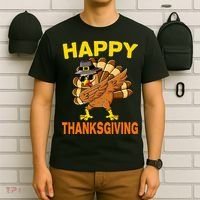 Happy Thanksgiving Pilgrim Turkey T-Shirt thumb 6