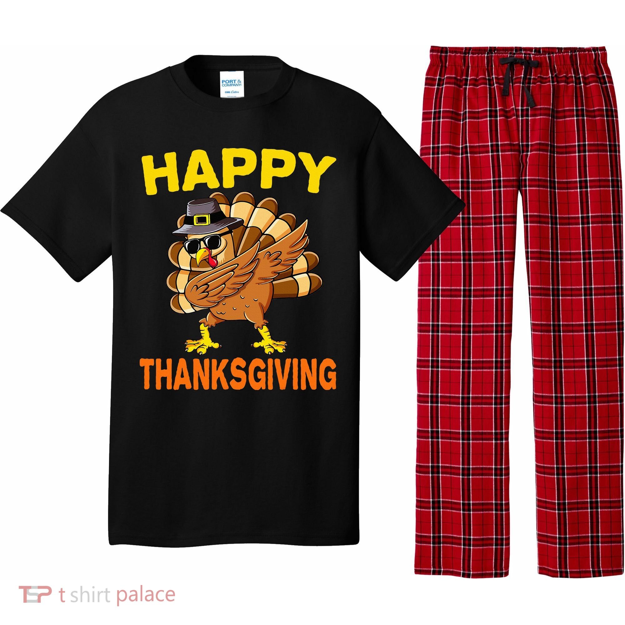Happy Thanksgiving Pilgrim Turkey Pajama Set
