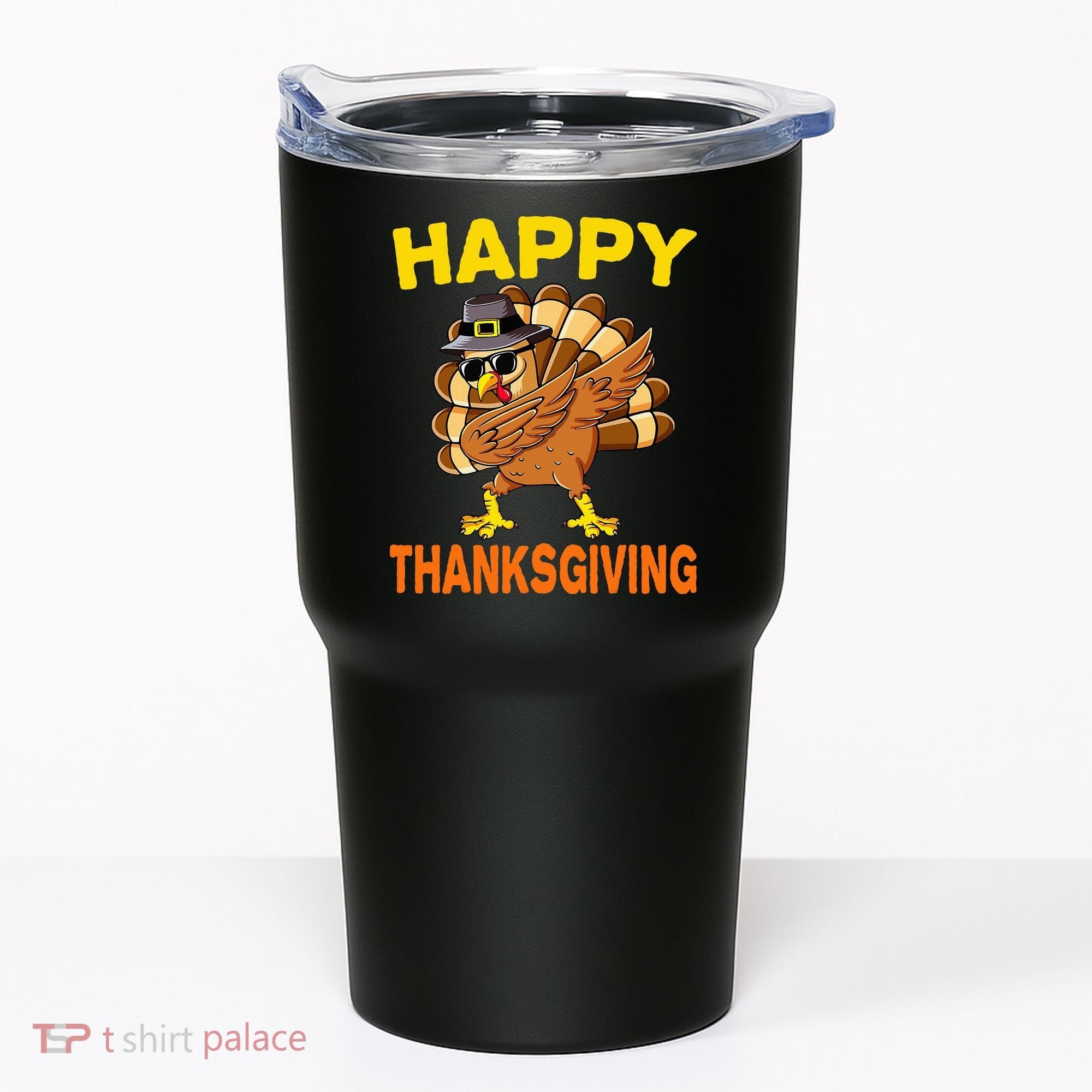 Happy Thanksgiving Pilgrim Turkey Tumbler