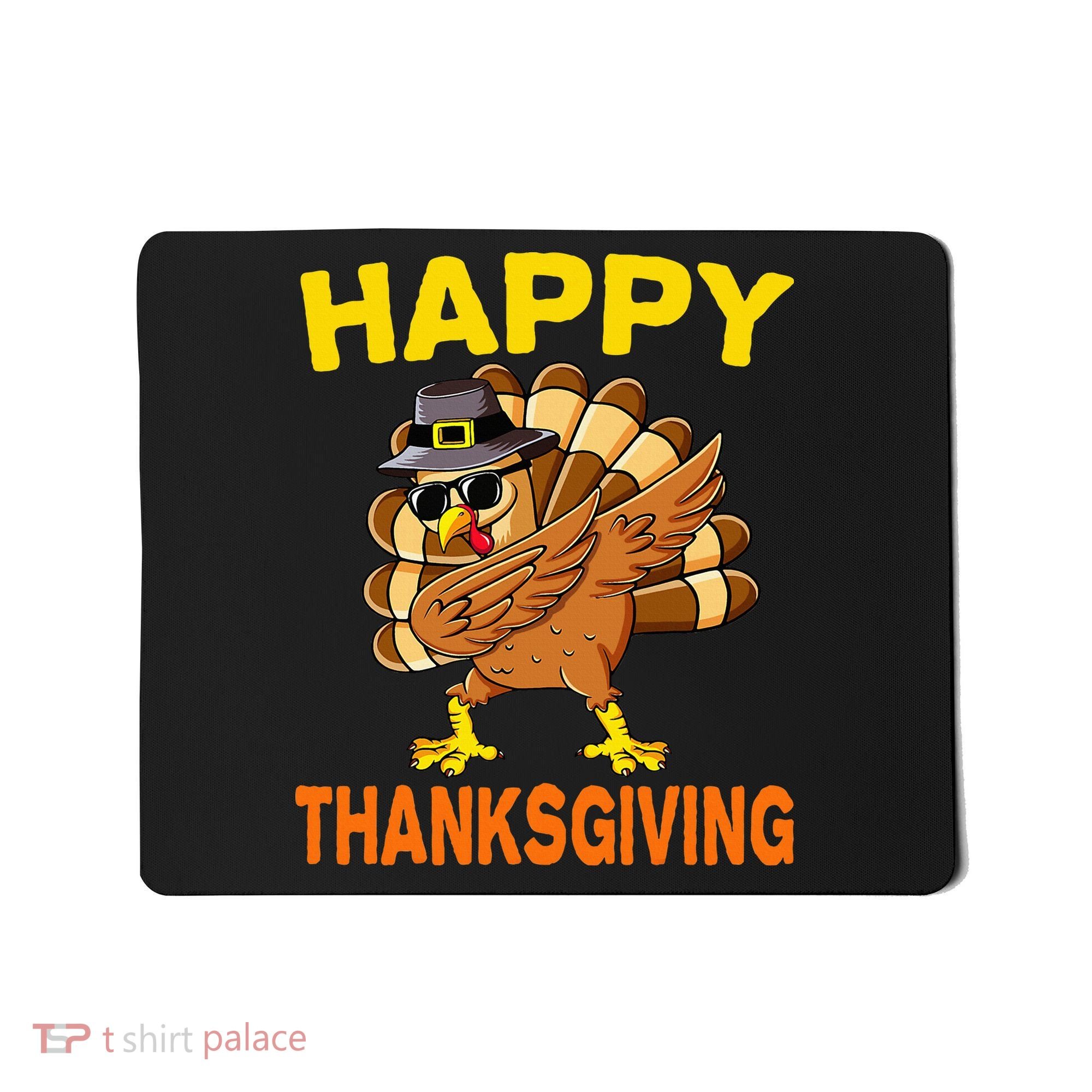 Happy Thanksgiving Pilgrim Turkey Mousepad