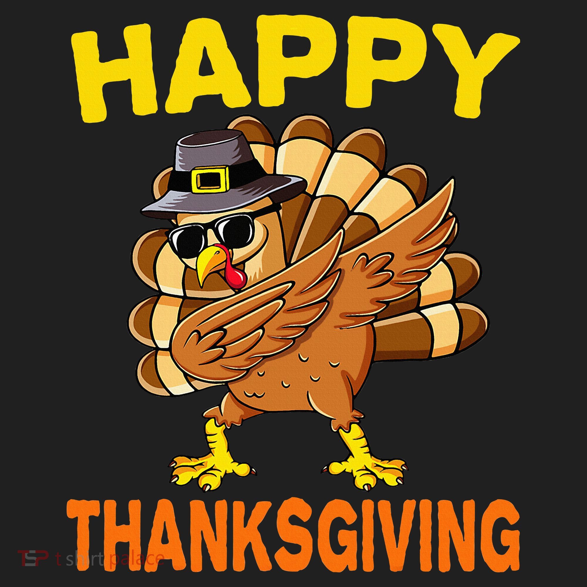 Happy Thanksgiving Pilgrim Turkey Golf Towel