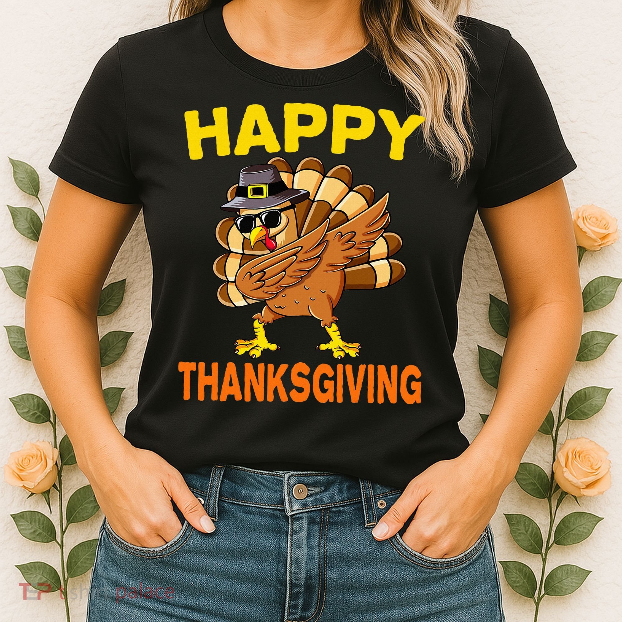 Happy Thanksgiving Pilgrim Turkey Women's T-Shirt