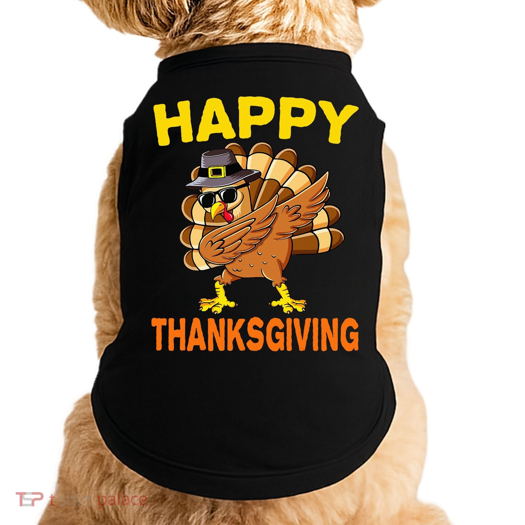 Happy Thanksgiving Pilgrim Turkey Doggie Tank