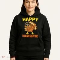 Happy Thanksgiving Pilgrim Turkey Hoodie thumb 5