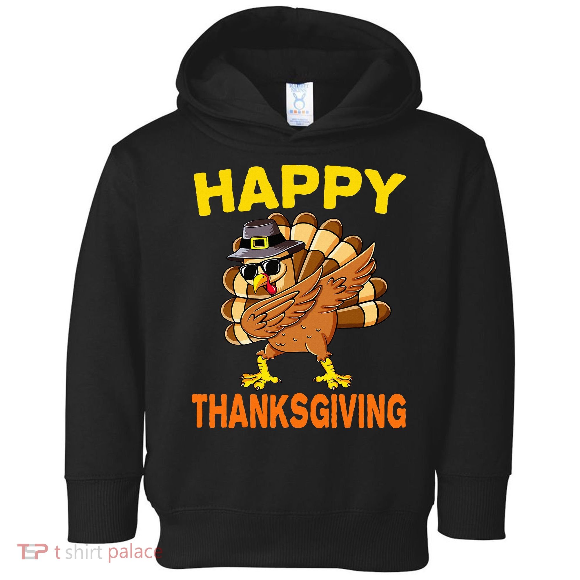 Happy Thanksgiving Pilgrim Turkey Toddler Hoodie