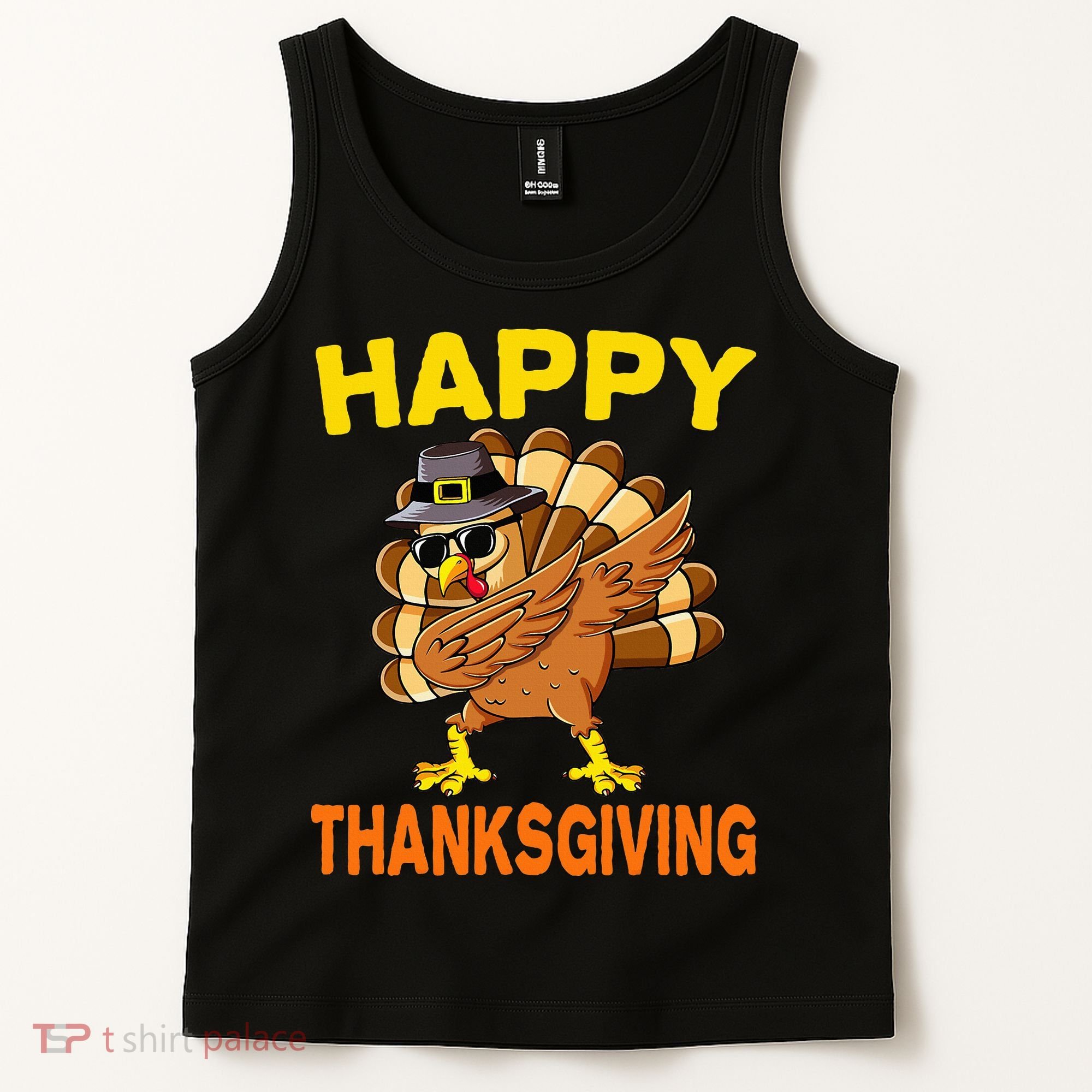 Happy Thanksgiving Pilgrim Turkey Tank Top