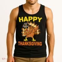 Happy Thanksgiving Pilgrim Turkey Tank Top thumb 3