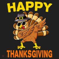 Happy Thanksgiving Pilgrim Turkey Golf Towel thumb 3