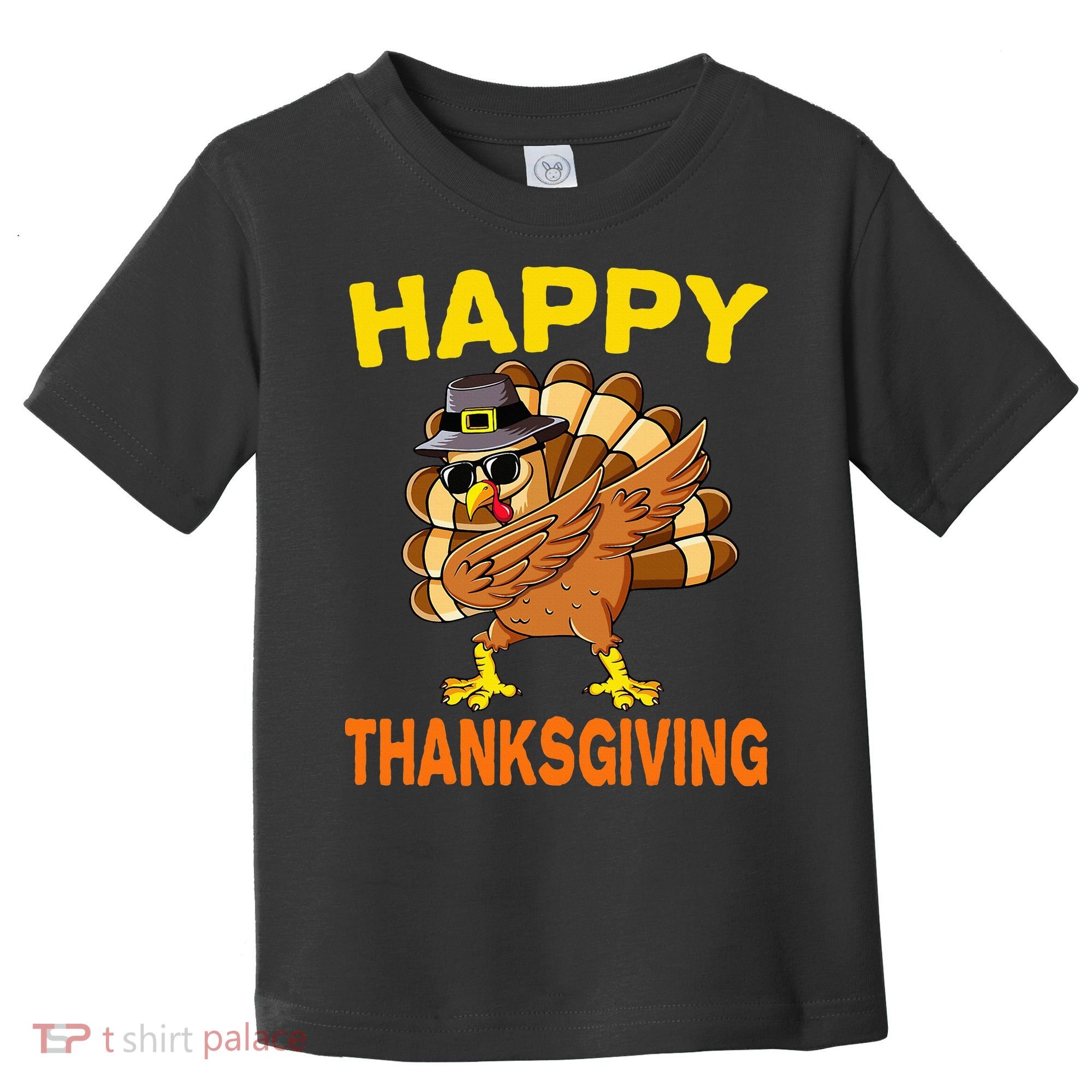 Happy Thanksgiving Pilgrim Turkey Toddler T-Shirt