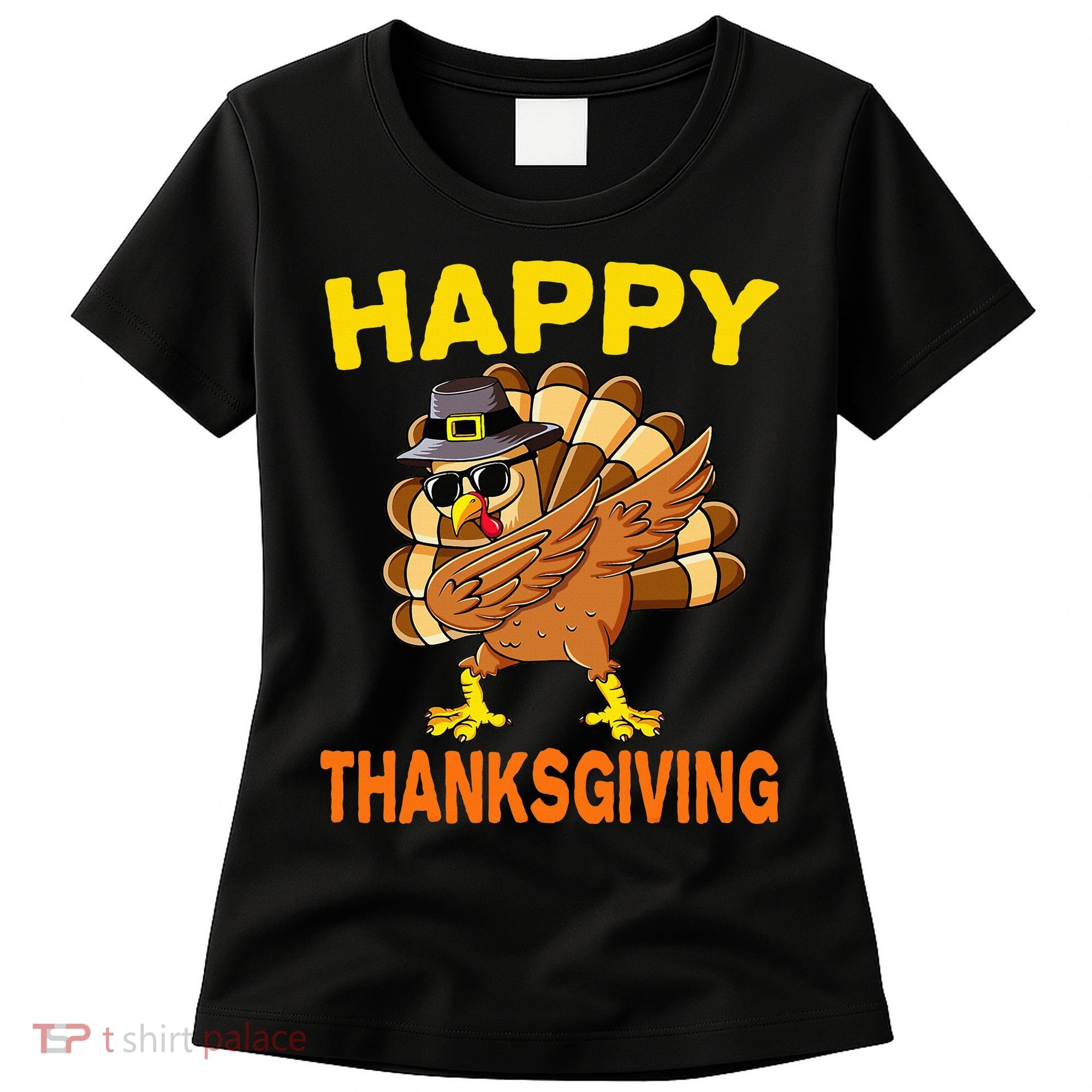 Happy Thanksgiving Pilgrim Turkey Women's T-Shirt