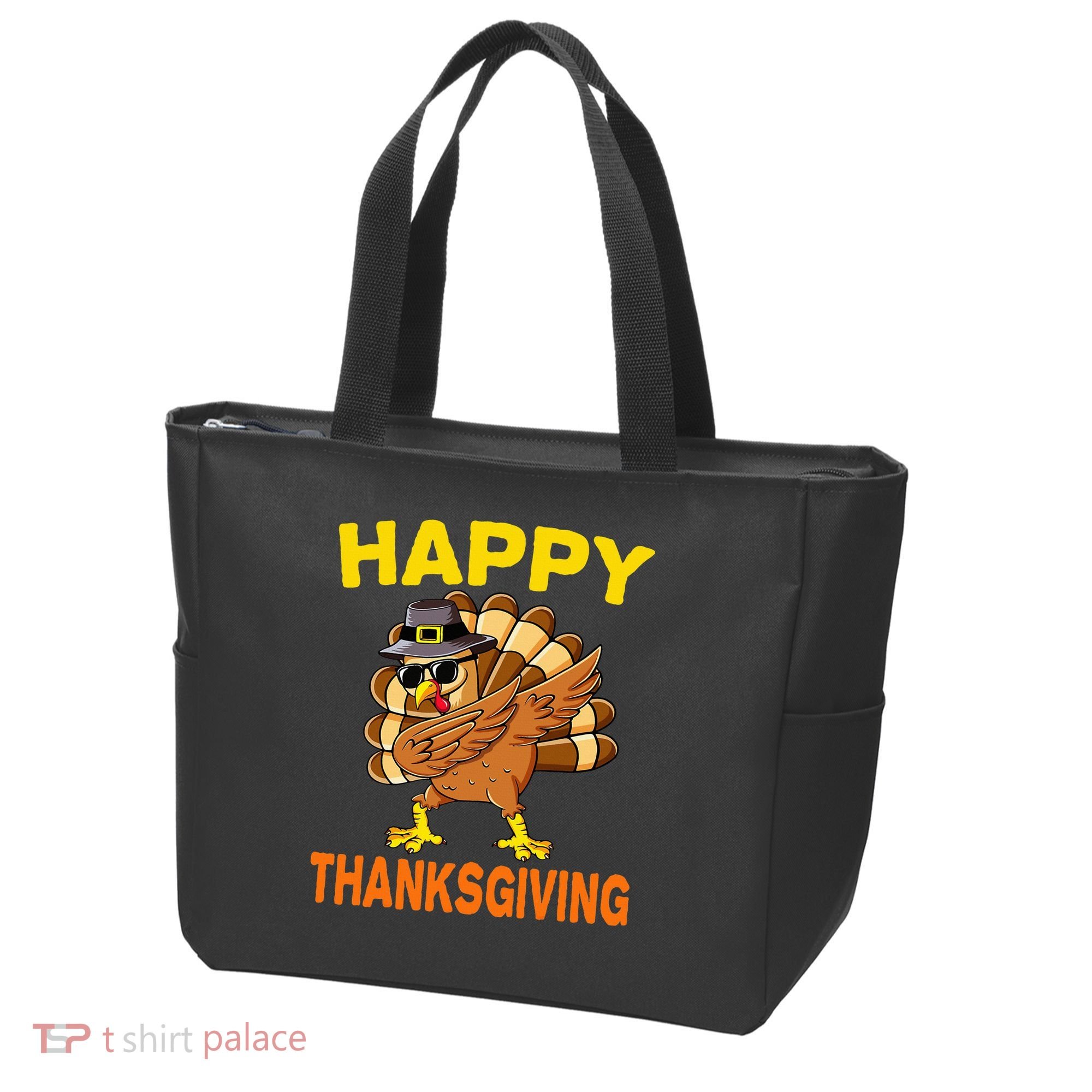 Happy Thanksgiving Pilgrim Turkey Tote Bag