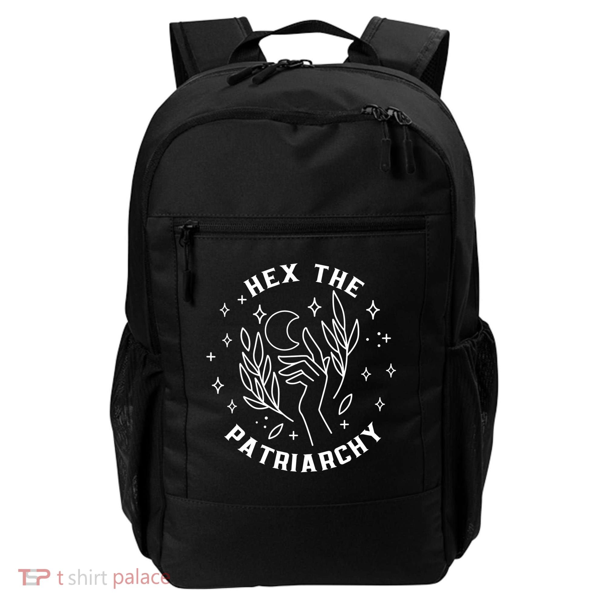 Hex The Patriarchy Shirt Feminist Witch Backpack