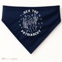 Hex The Patriarchy Shirt Feminist Witch USA-Made Doggie Bandana thumb 0