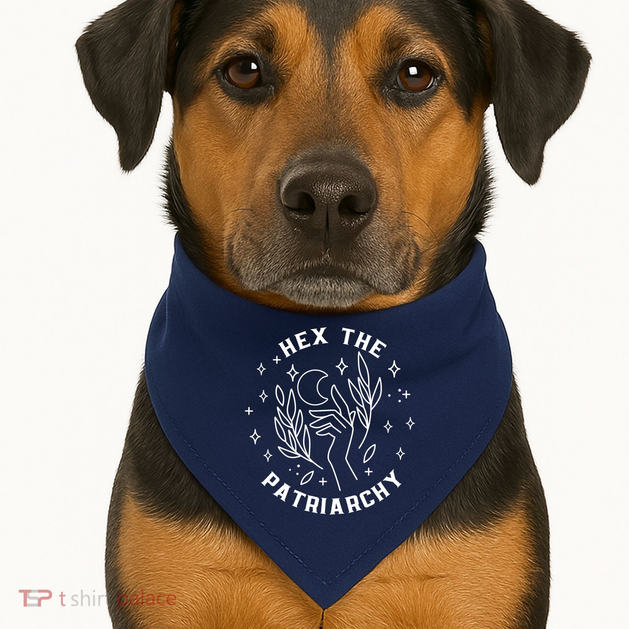 Hex The Patriarchy Shirt Feminist Witch USA-Made Doggie Bandana