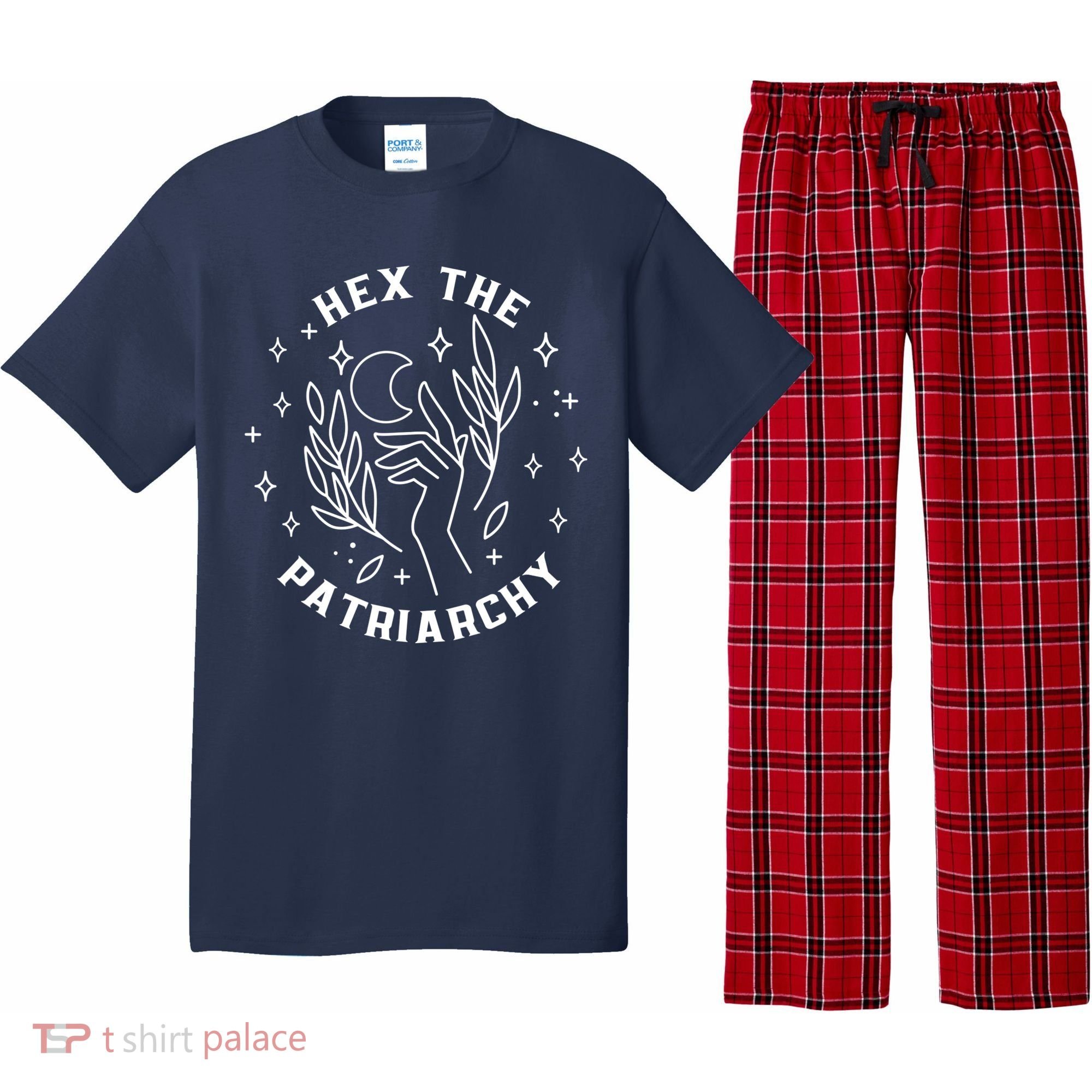 Hex The Patriarchy Shirt Feminist Witch Pajama Set