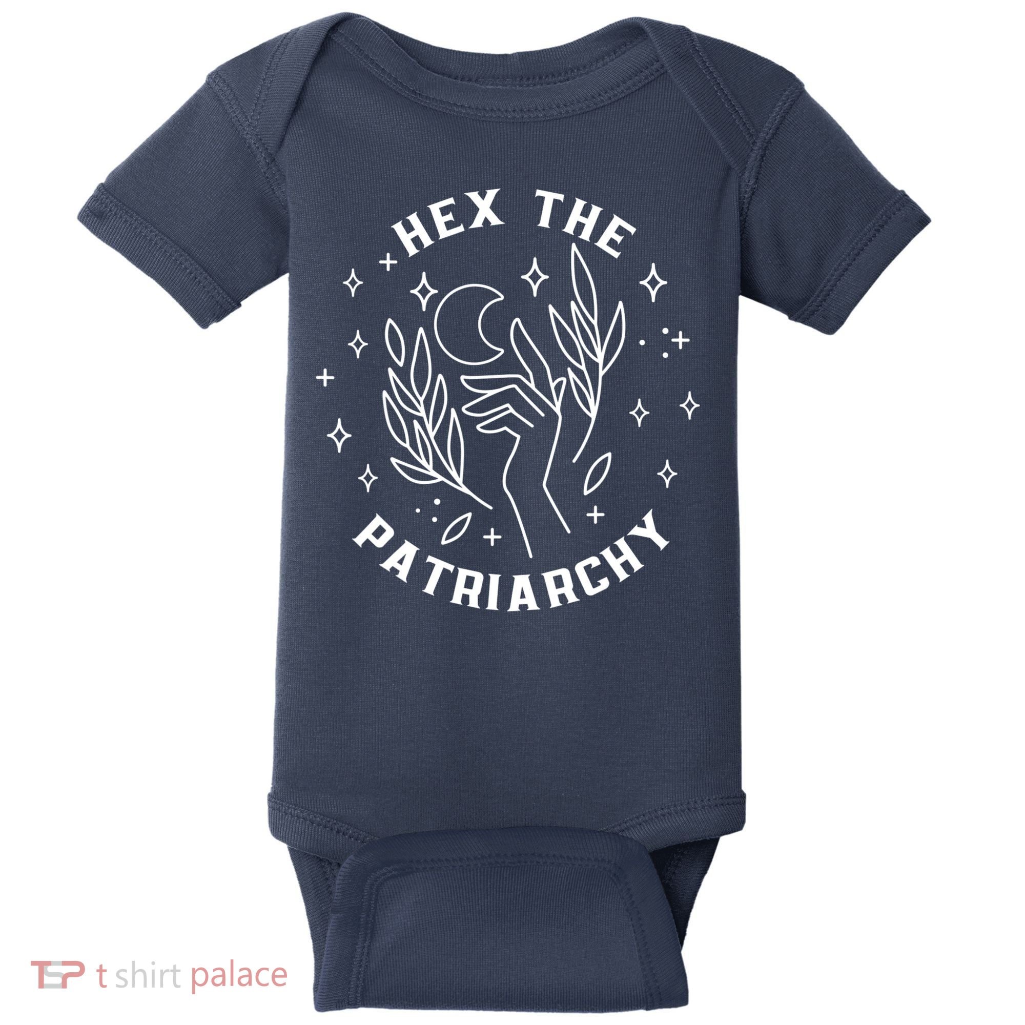Hex The Patriarchy Shirt Feminist Witch Baby Bodysuit