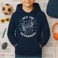 Hex The Patriarchy Shirt Feminist Witch Kids Hoodie thumb 2
