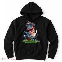 Halloween TRex Pirate Costume Hoodie thumb 0